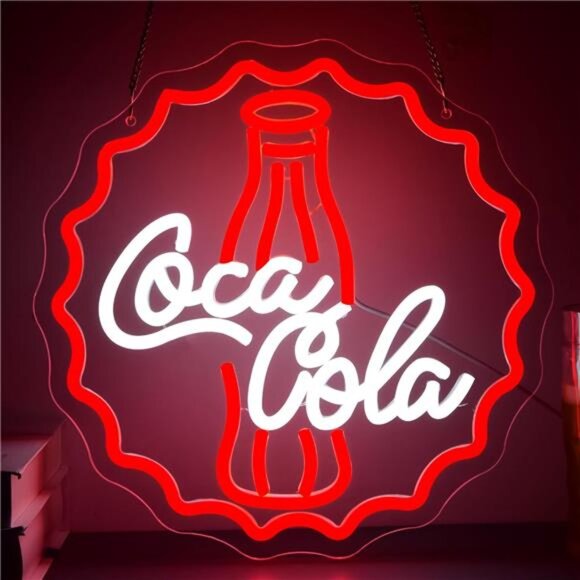 Coca Cola LED Neon Sign Coke Wall Decor Light Man Cave Business Store Shop NEW - Picture 1 of 7